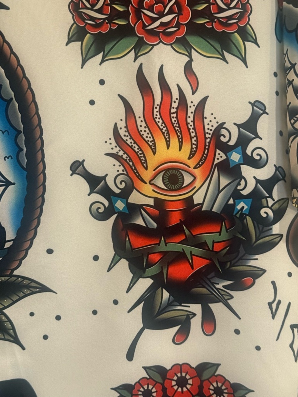 NWOT Unbranded American Traditional Tattoo Flash Art Shirt - XL - Picture 7 of 11